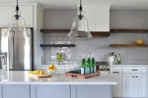 open shelving kitchen