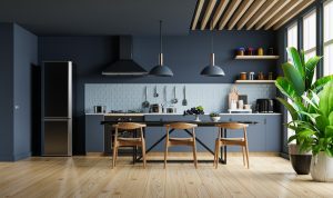 modern dark kitchen